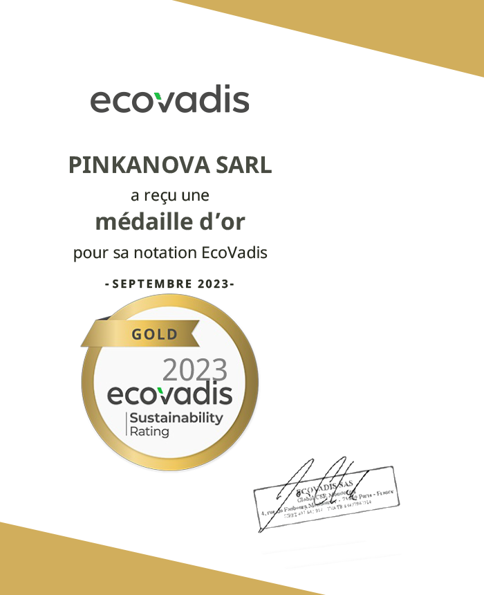 Certification médaille d'or Ecovadis